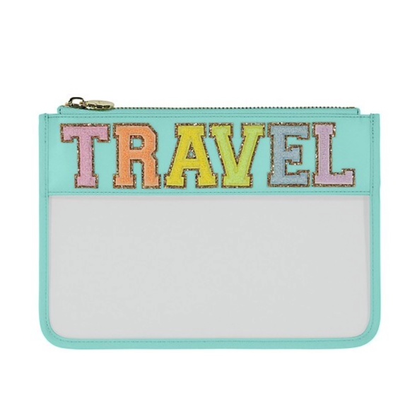 Stoney Clover Lane Snacks flat pouch Clear NWT COTTON CANDY "TRAVEL" - Picture 1 of 8